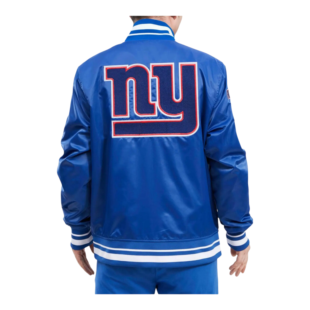 Pro Standard NFL New York Giants Mash Up Logo Satin Men Jacket Dodger Blue