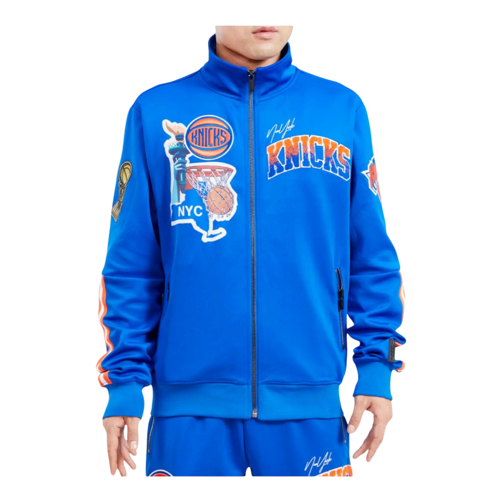 Pro Standard New York Knicks Home Town Men Track Jacket Royal Blue