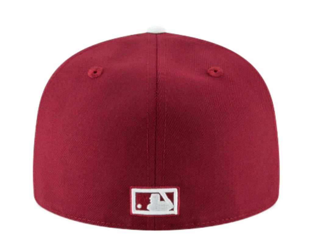 New Era 59Fifty Philadelphia Phillies 1970 Cooperstown Men Fitted Hat Plum Burgundy