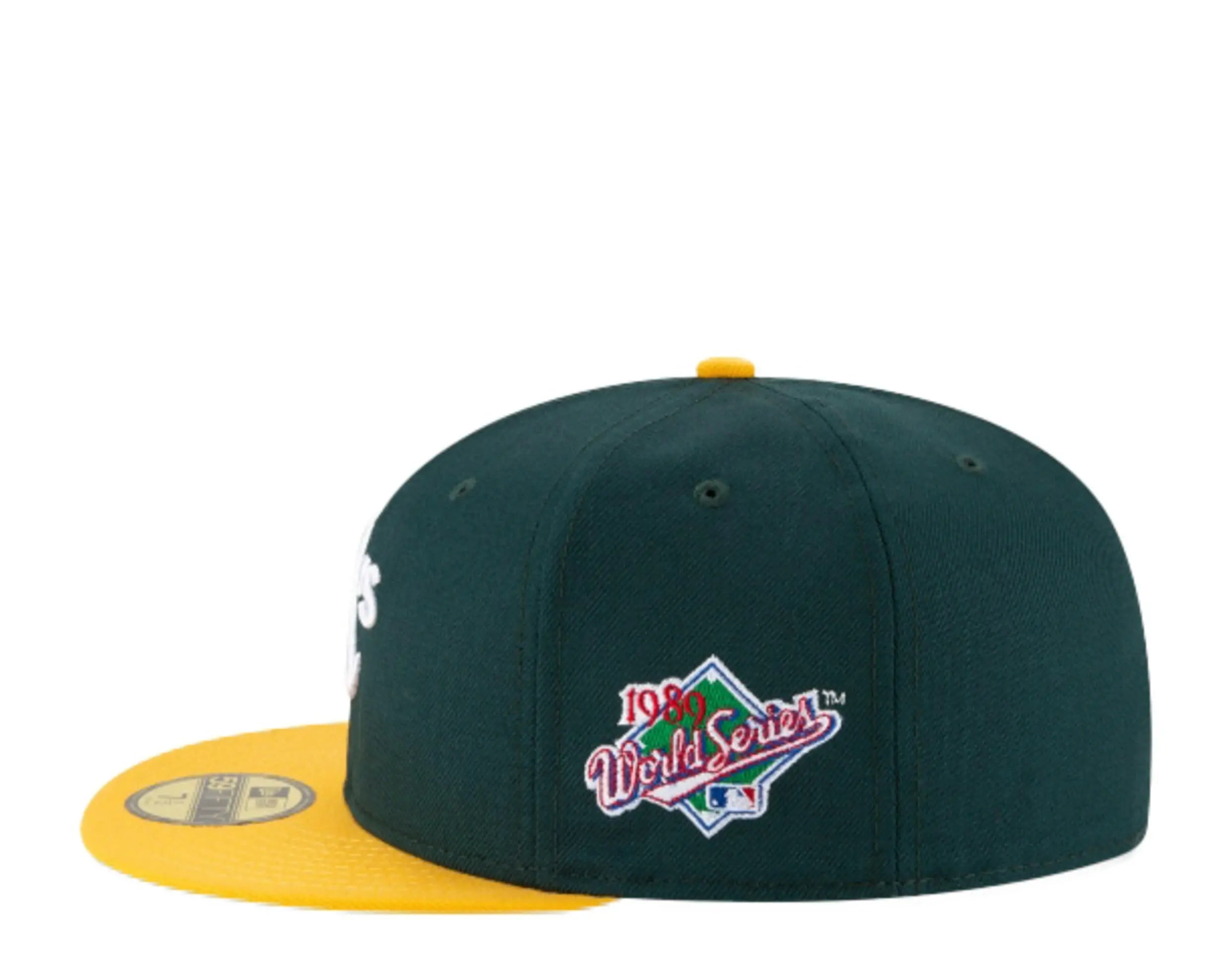 New Era 59Fifty Oakland Athletics 1989 World Series Men Fitted Hat Green/Yellow
