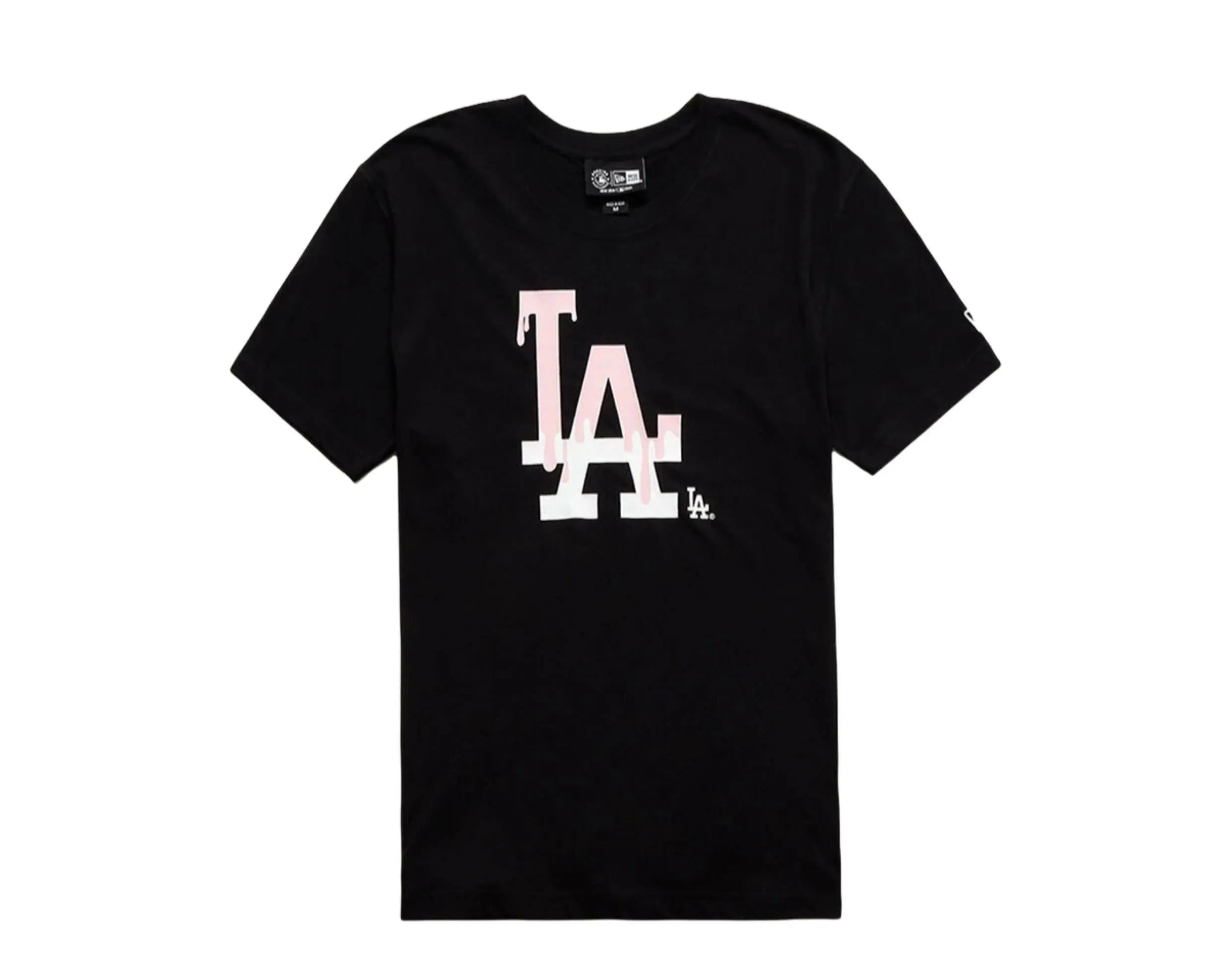 New Era Los Angeles Dodgers Team Drip World Series Men T-Shirt Black/Pink