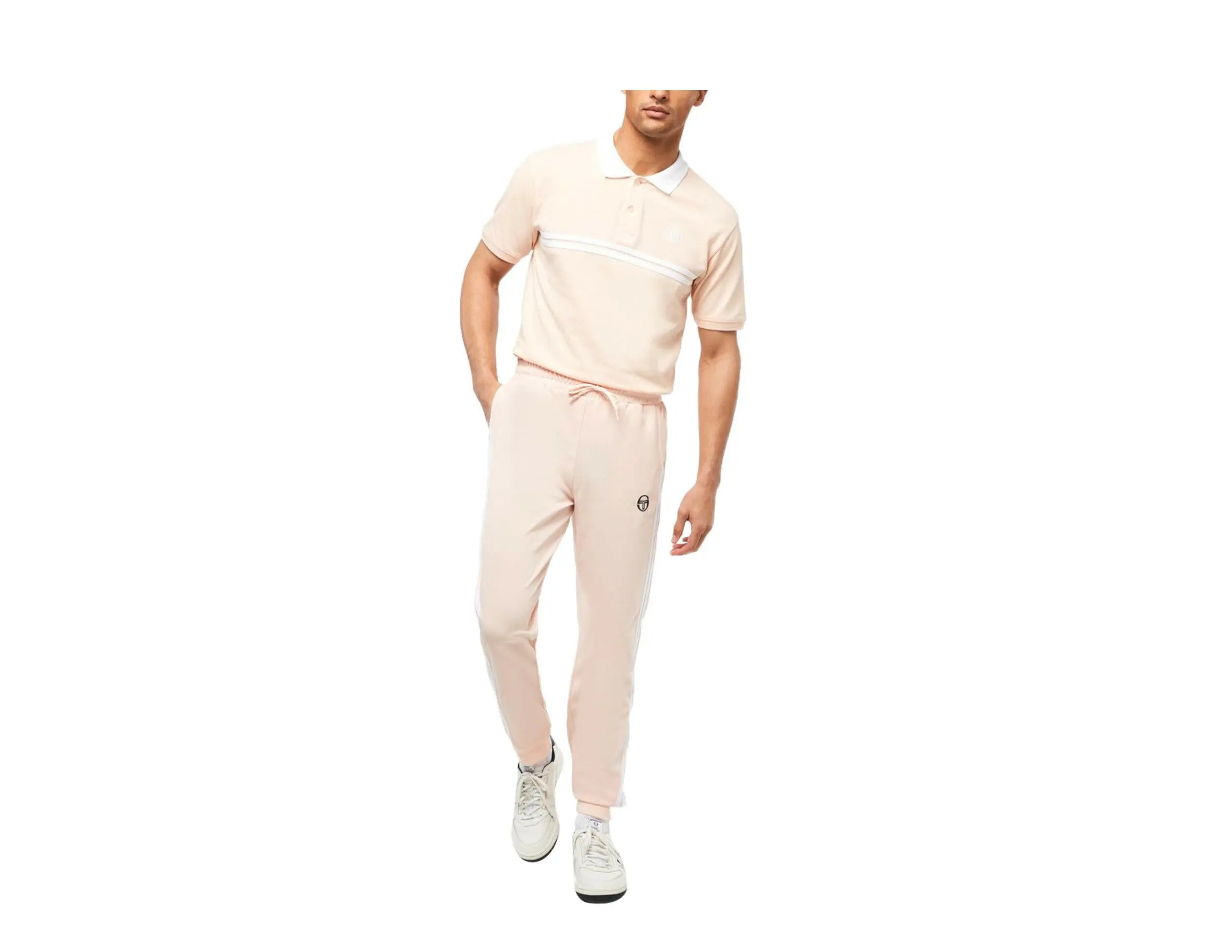 Sergio Tacchini New Damarindo Men Track Pants Pearl Blush/White