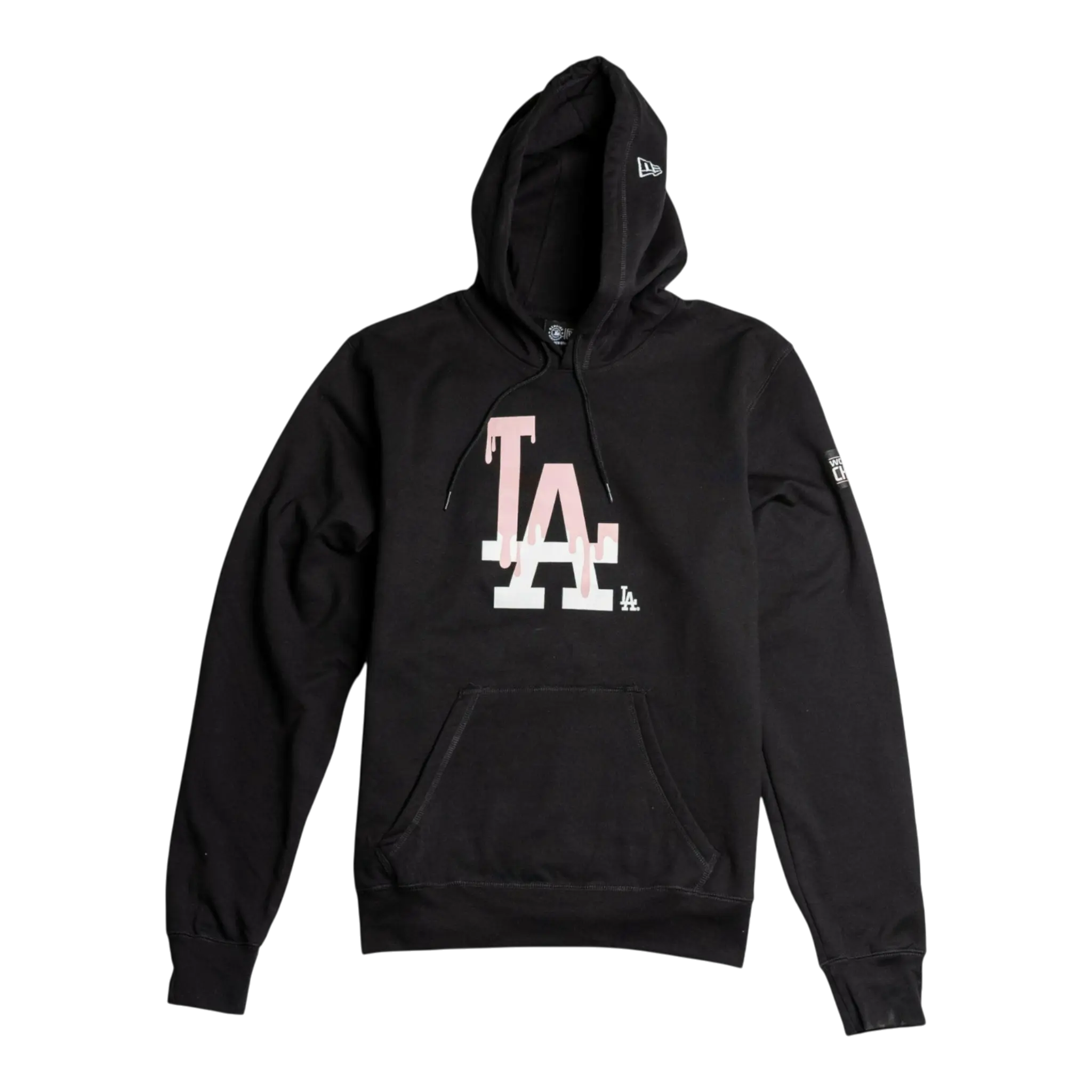New Era MLB Los Angeles Dodgers Team Drip World Series Men Hoodie Black/Pink