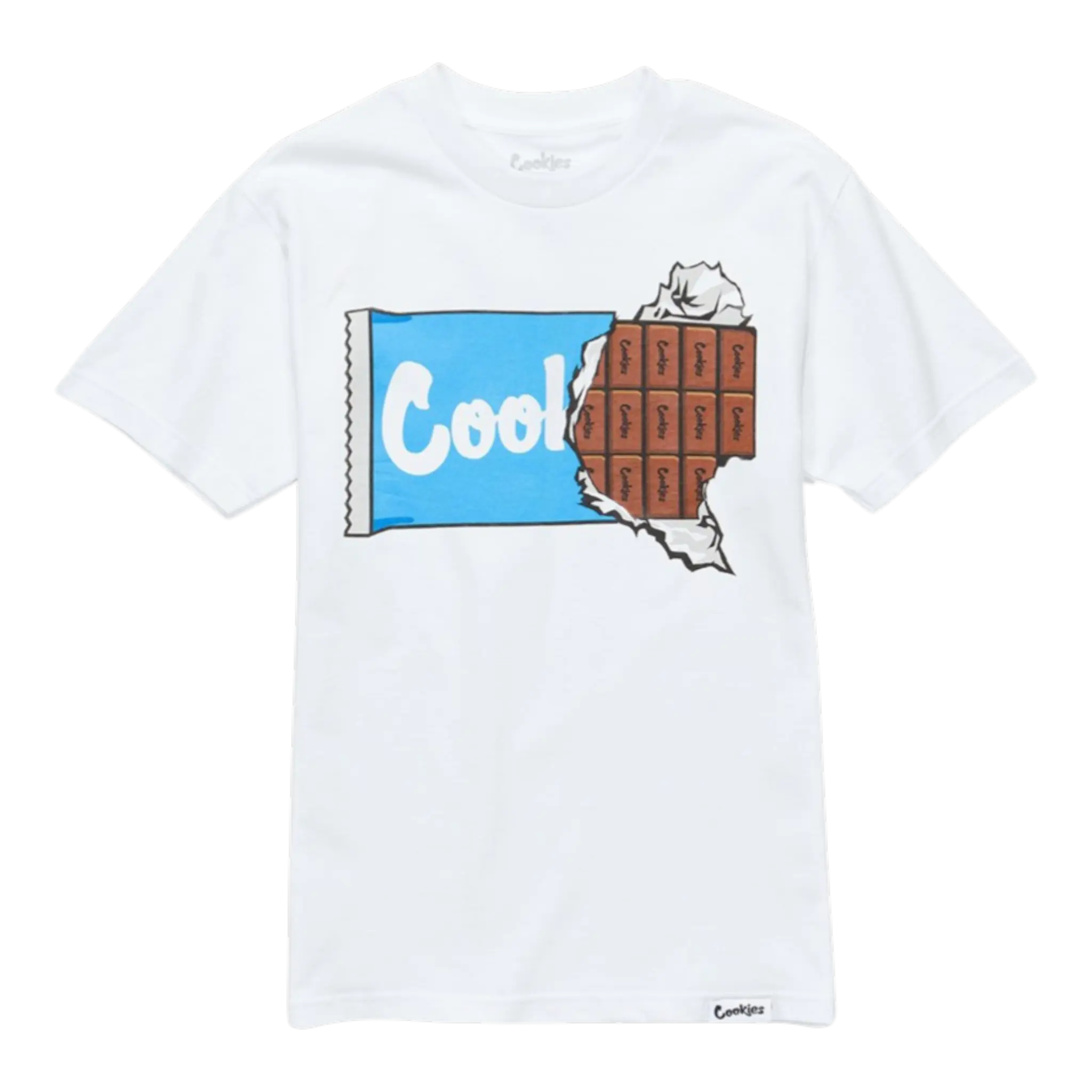 Cookies Block Logo Graphic T-Shirt Men White