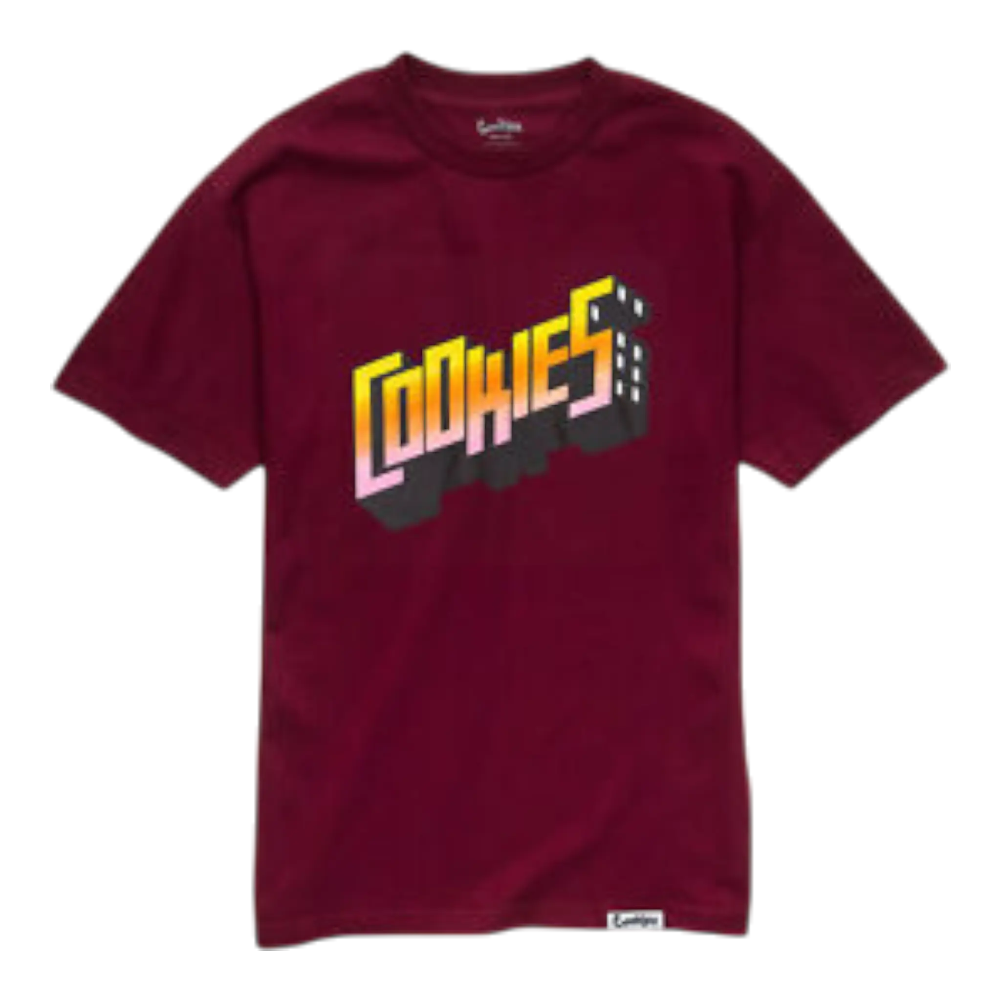 Cookies Collegiate Logo T-Shirt Men Burgundy