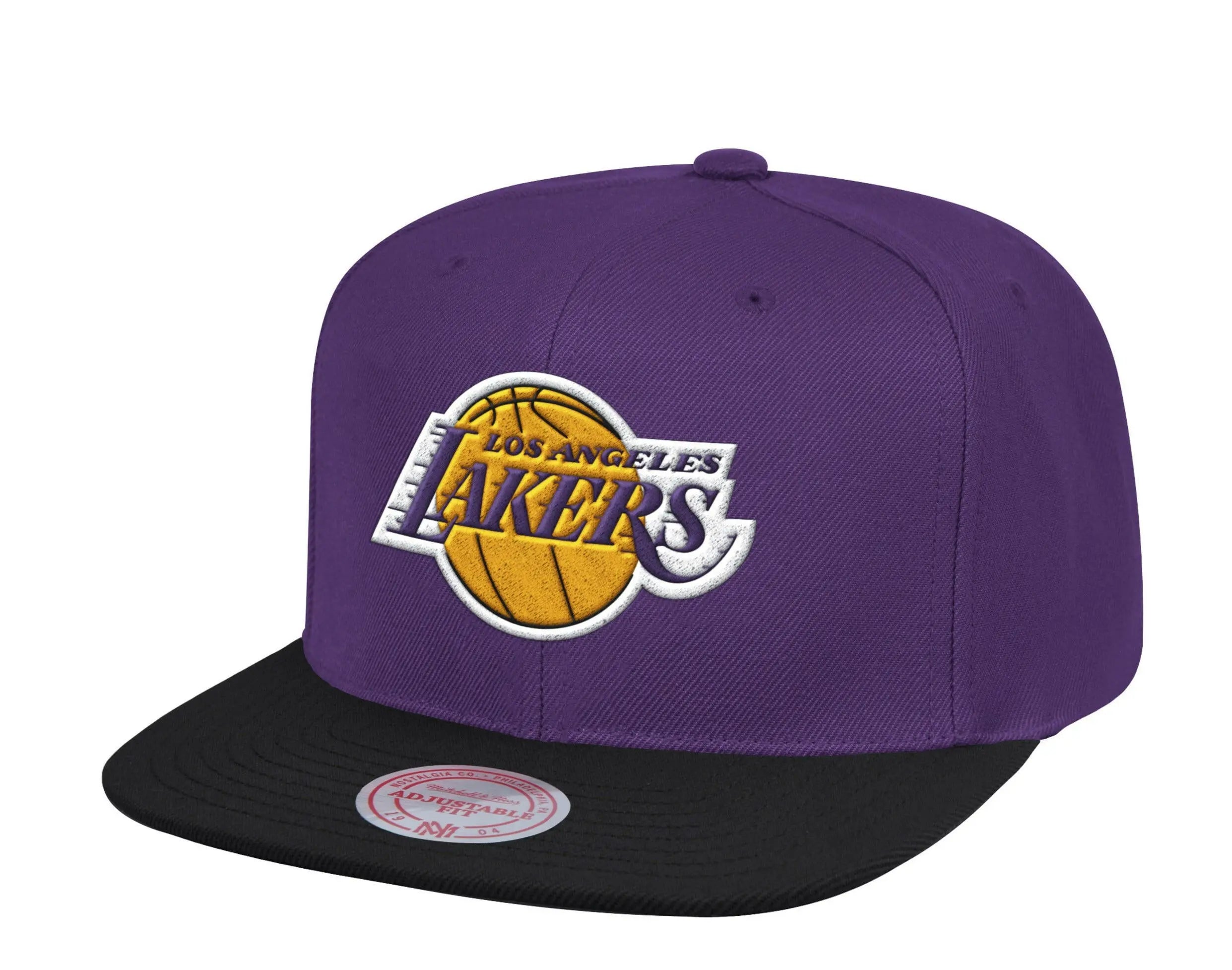 Mitchell & Ness 2 Tone HWC Classic Los Angeles Lakers Snapback Hat Purple/Black