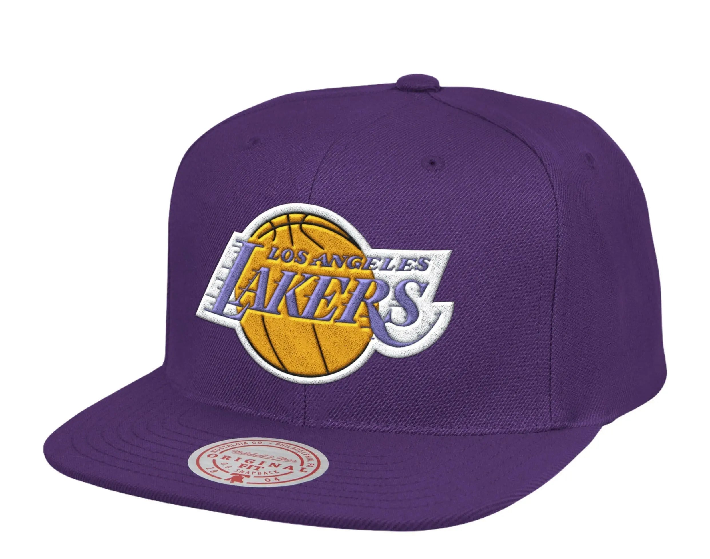 Mitchell & Ness Los Angeles Lakers HWC 1987 Finals Patch Men Snapback Hat Purple