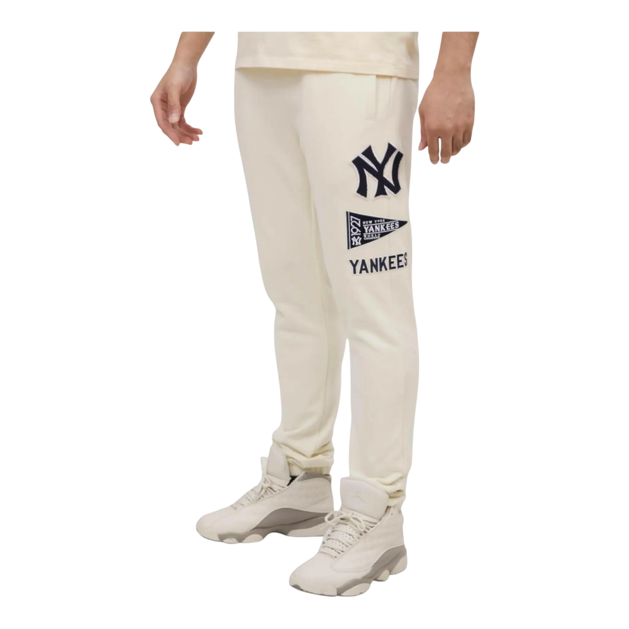 Pro Standard MLB New York Yankees Retro Classic Men Sweatpants Eggshell/Midnight Navy