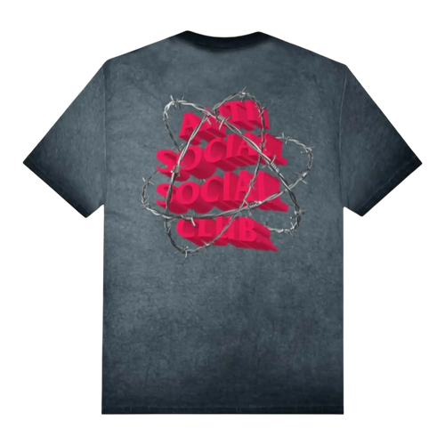 Anti Social Social Club New & Gone Men T-Shirt Black Mineral Wash