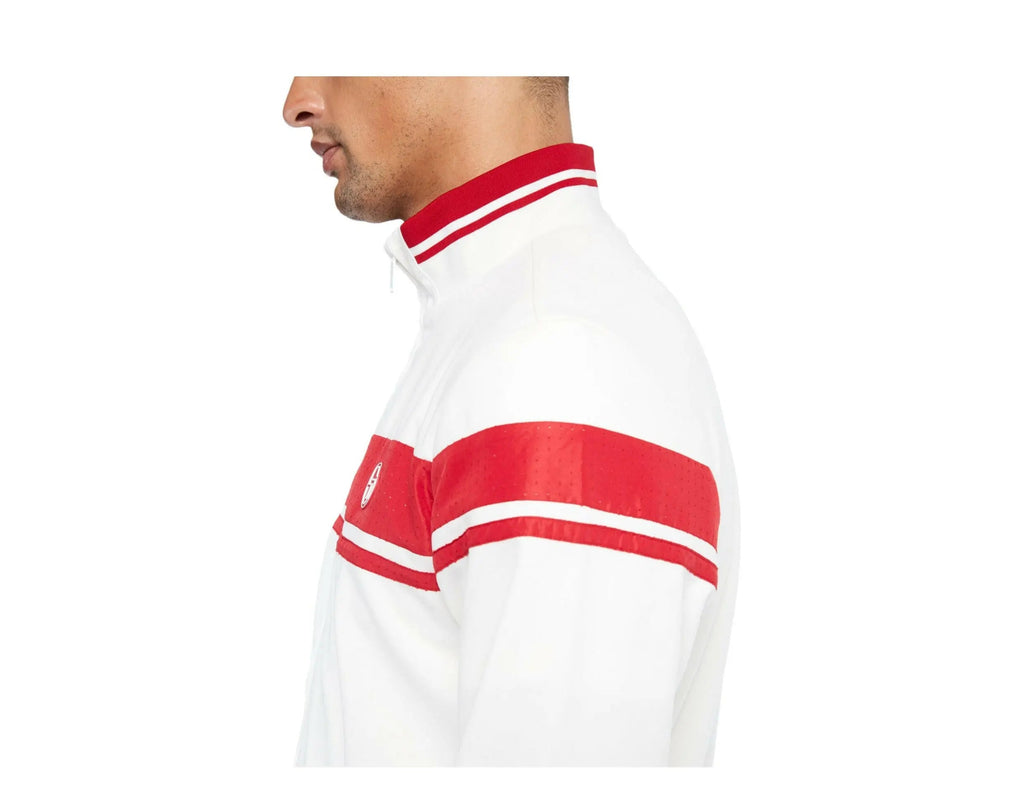 Sergio Tacchini Young Line Men Track Jacket Blanc De Blanc/Tango Red