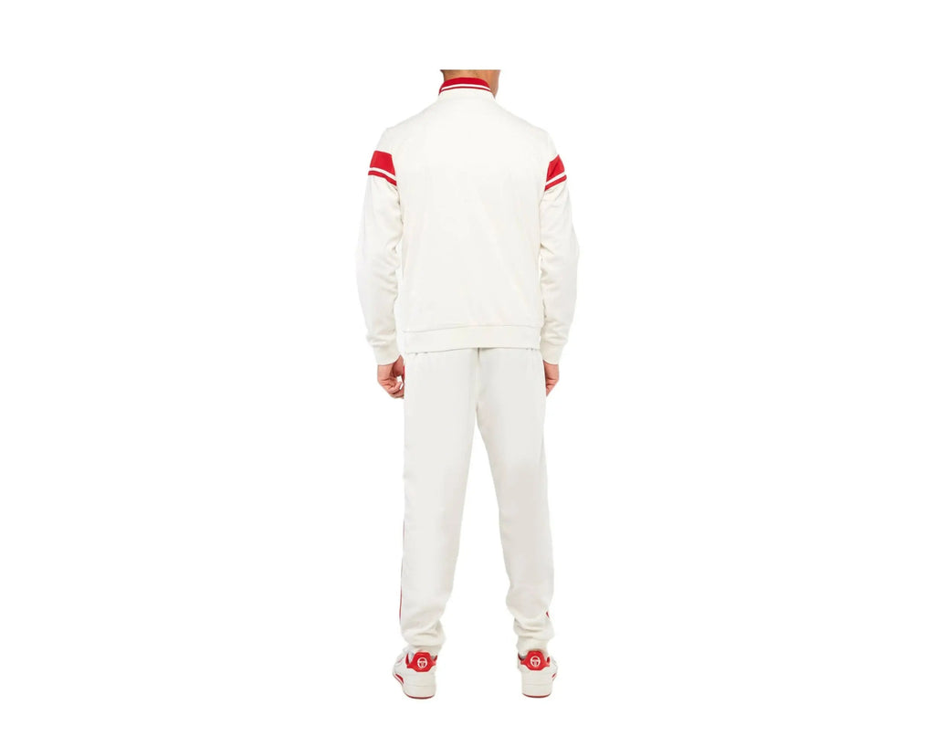Sergio Tacchini Young Line Men Track Jacket Blanc De Blanc/Tango Red