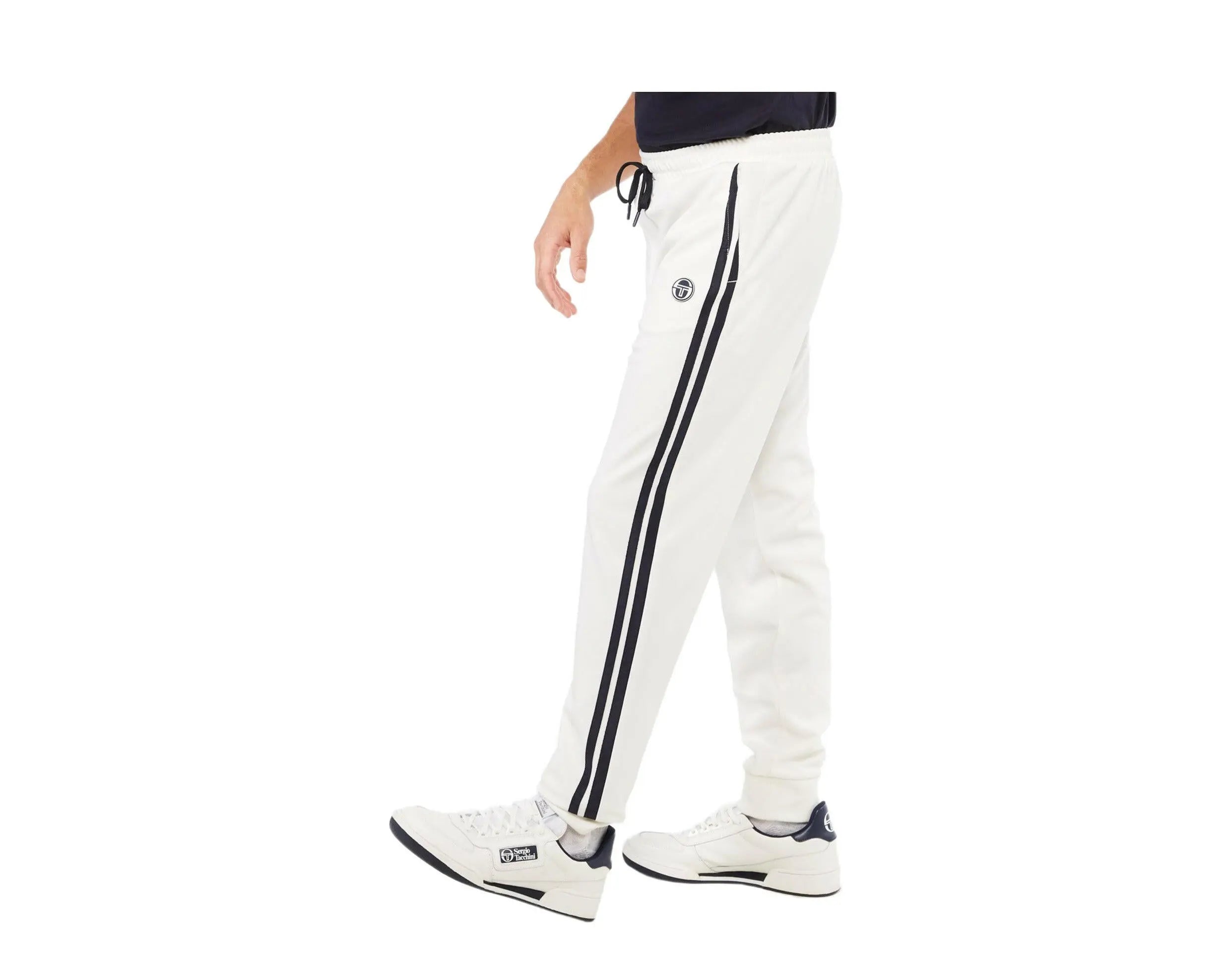 Sergio Tacchini Young Line Men Track Pants Blanc De Blanc/Night Sky