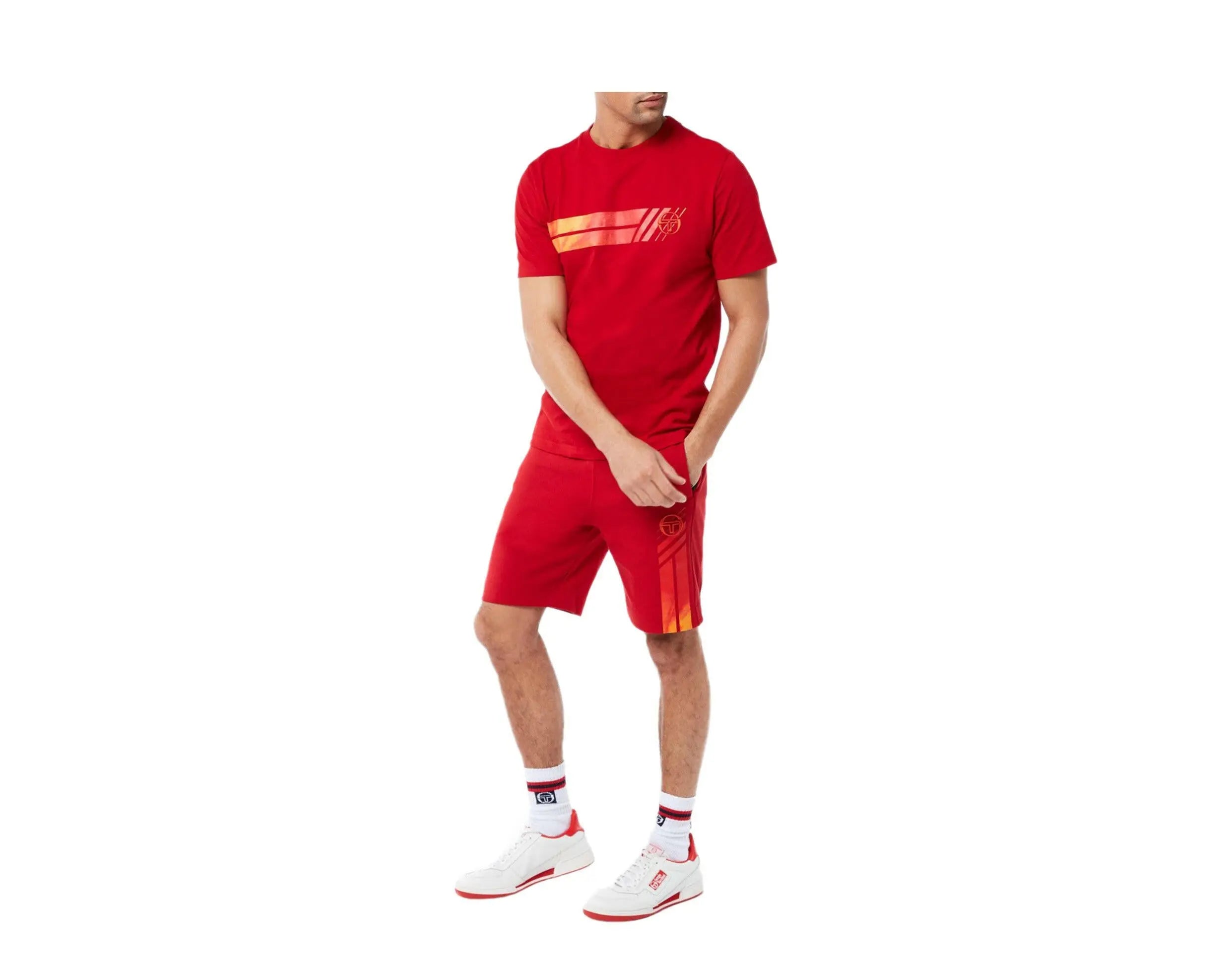 Sergio Tacchini Velocita Men T-Shirt Tango Red