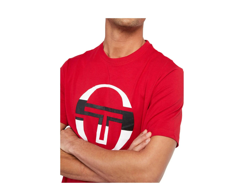 Sergio Tacchini Iberis Men T-Shirt Tango Red/Blanc De Blanc