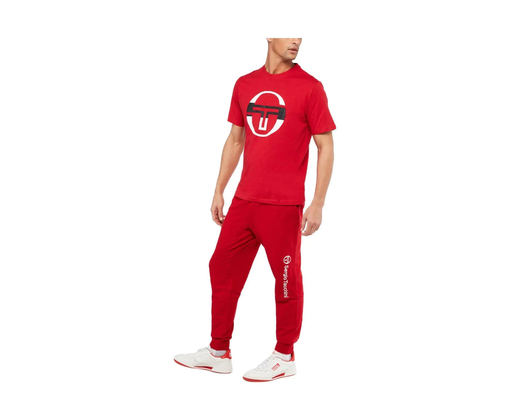 Sergio Tacchini Iberis Men T-Shirt Tango Red/Blanc De Blanc