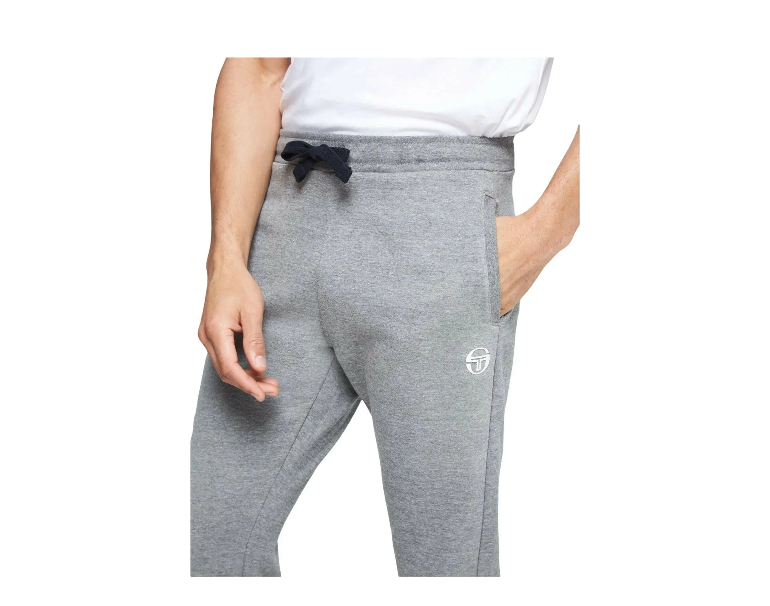 Sergio Tacchini Nizard Men Sweatpants Dark Grey Melange/Black