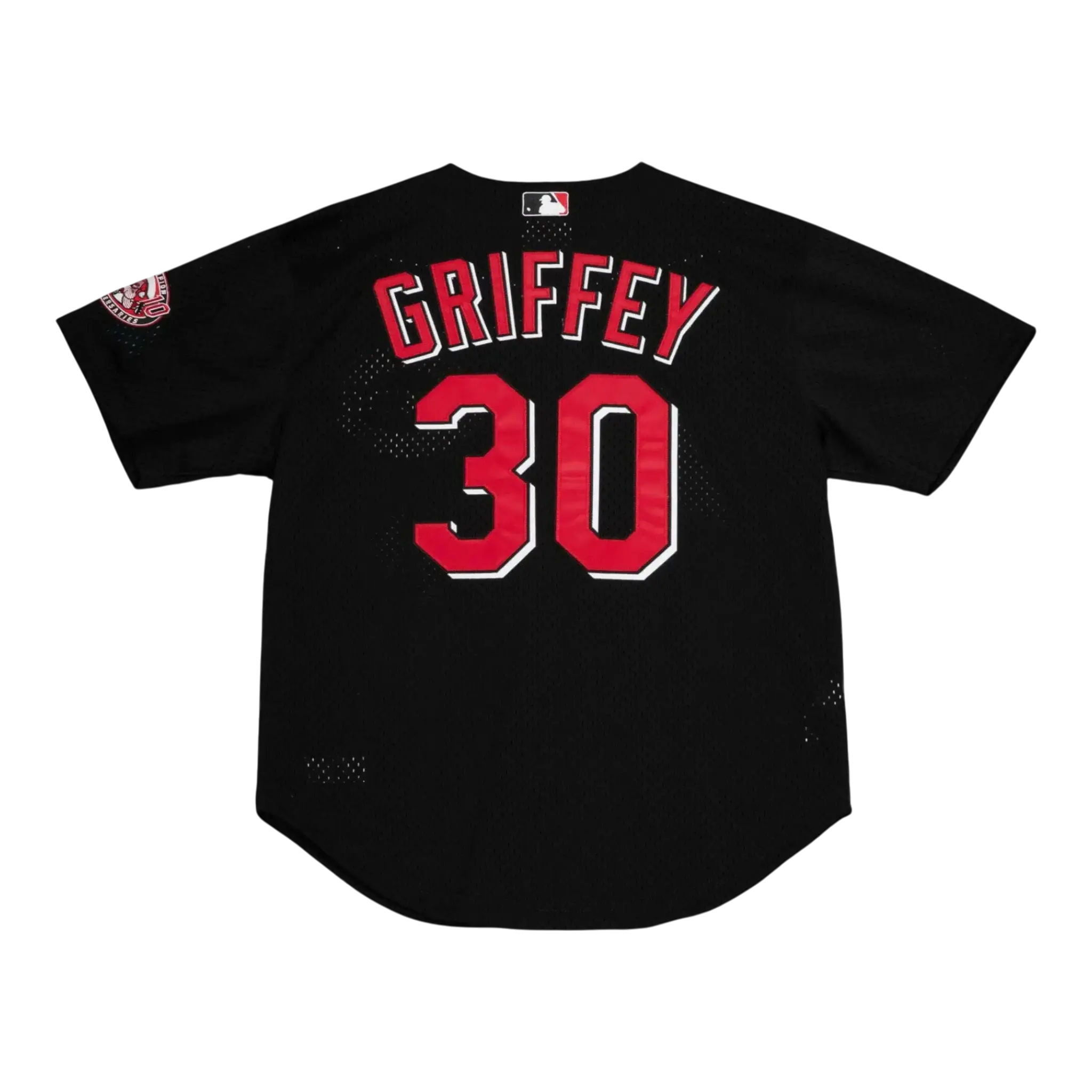 Mitchell & Ness Authentic Mesh BP Cincinnati Reds 2000 Ken Griffey Jr. Men Baseball Jersey Black