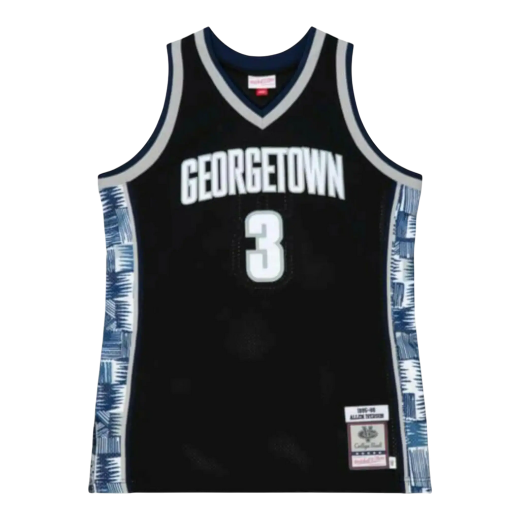 Mitchell & Ness Authentic Georgetown Hoyas 1995-96 Allen Iverson Men Basketball Jersey Black/Grey/White