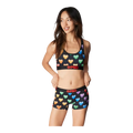 PSD Rainbow Hearts Women Sports Bra Black