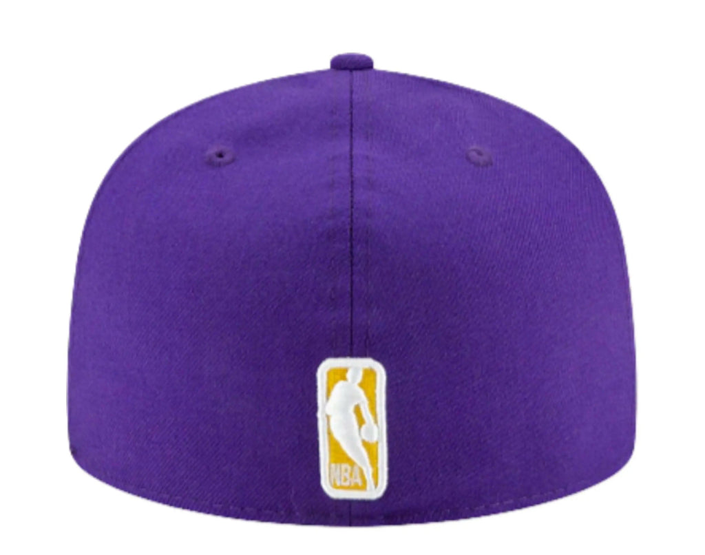 New Era 59Fifty Men Los Angeles Lakers Icy Side Patch Fitted Hat Purple/Baby Blue