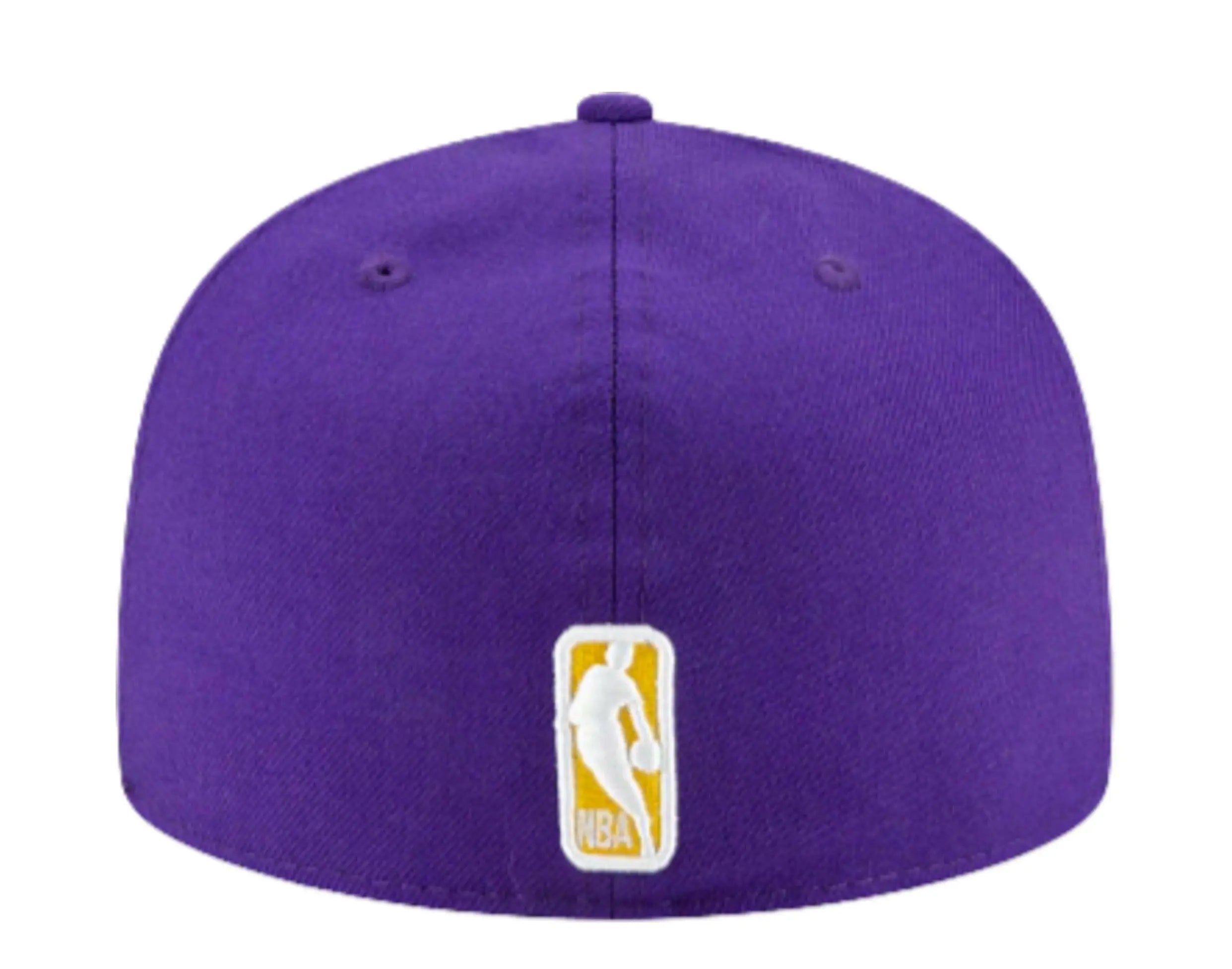 New Era 59Fifty Men Los Angeles Lakers Icy Side Patch Fitted Hat Purple/Baby Blue