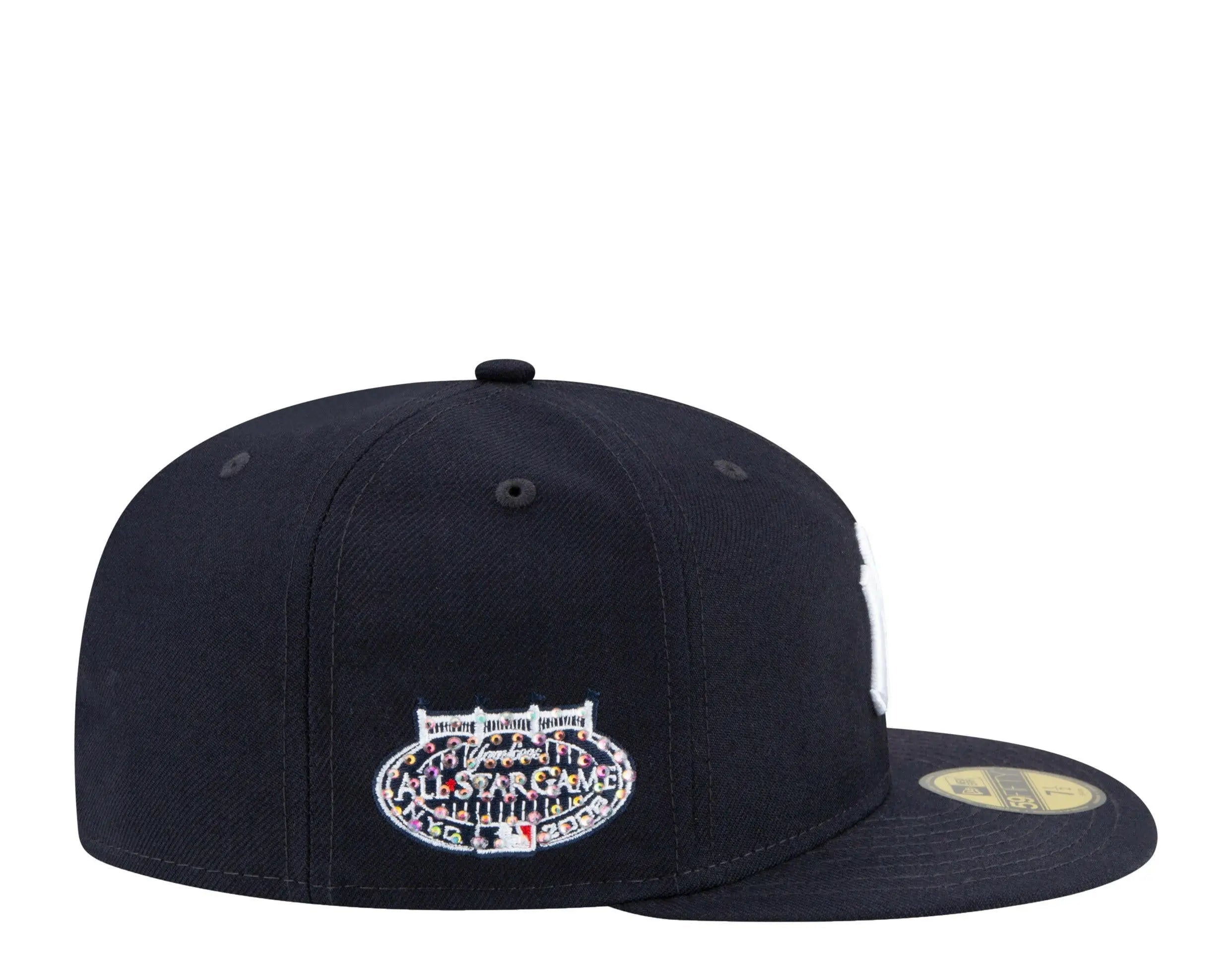 New Era 59Fifty Men New York Yankees Icy 2008 ASG Side Patch Fitted Hat Navy/Baby Blue