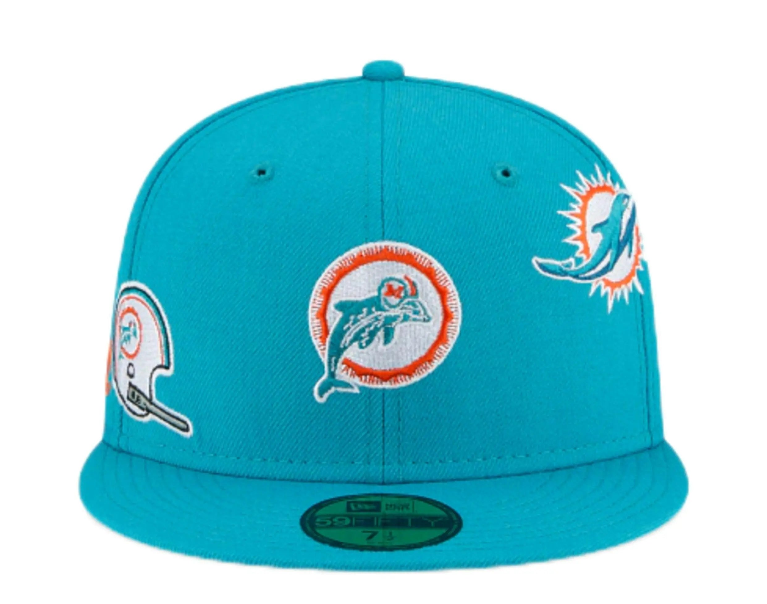 New Era x Just Don 59Fifty Men Miami Dolphins Fitted Hat Aqua