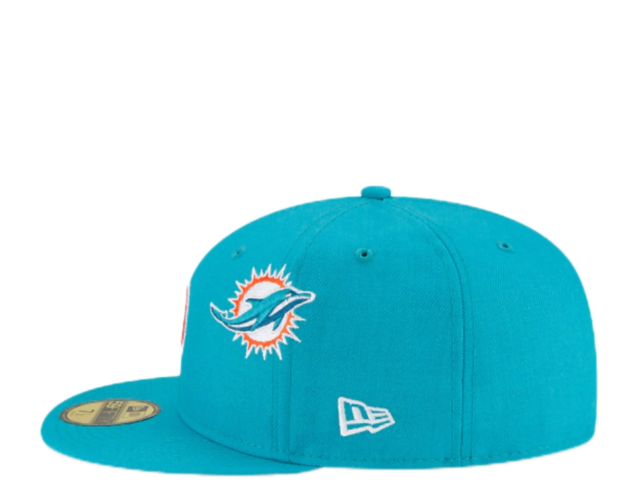 New Era x Just Don 59Fifty Men Miami Dolphins Fitted Hat Aqua