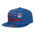 Mitchell & Ness NHL New York Rangers Retro Lock Up Men Snapback Hat Blue
