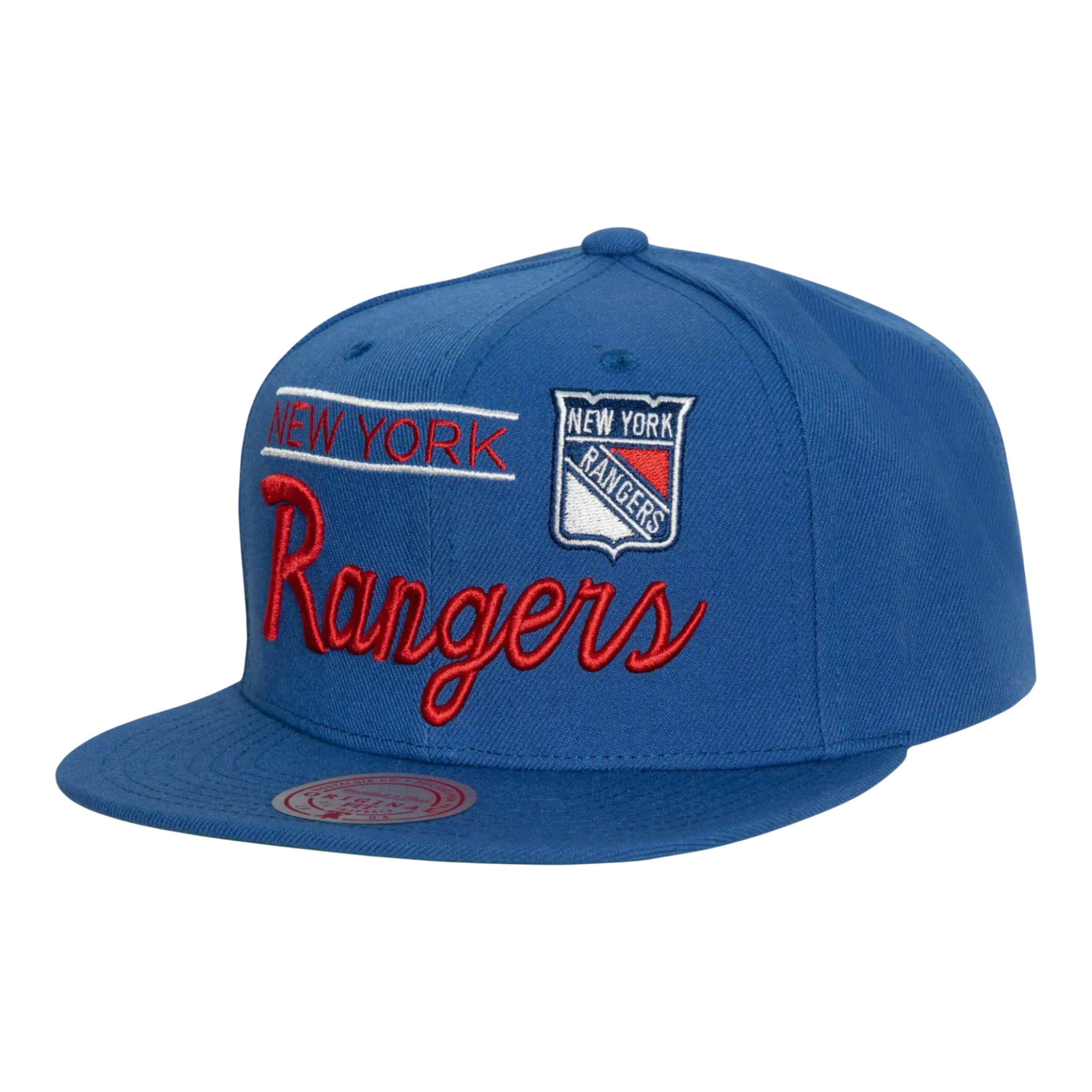 Mitchell & Ness NHL New York Rangers Retro Lock Up Men Snapback Hat Blue