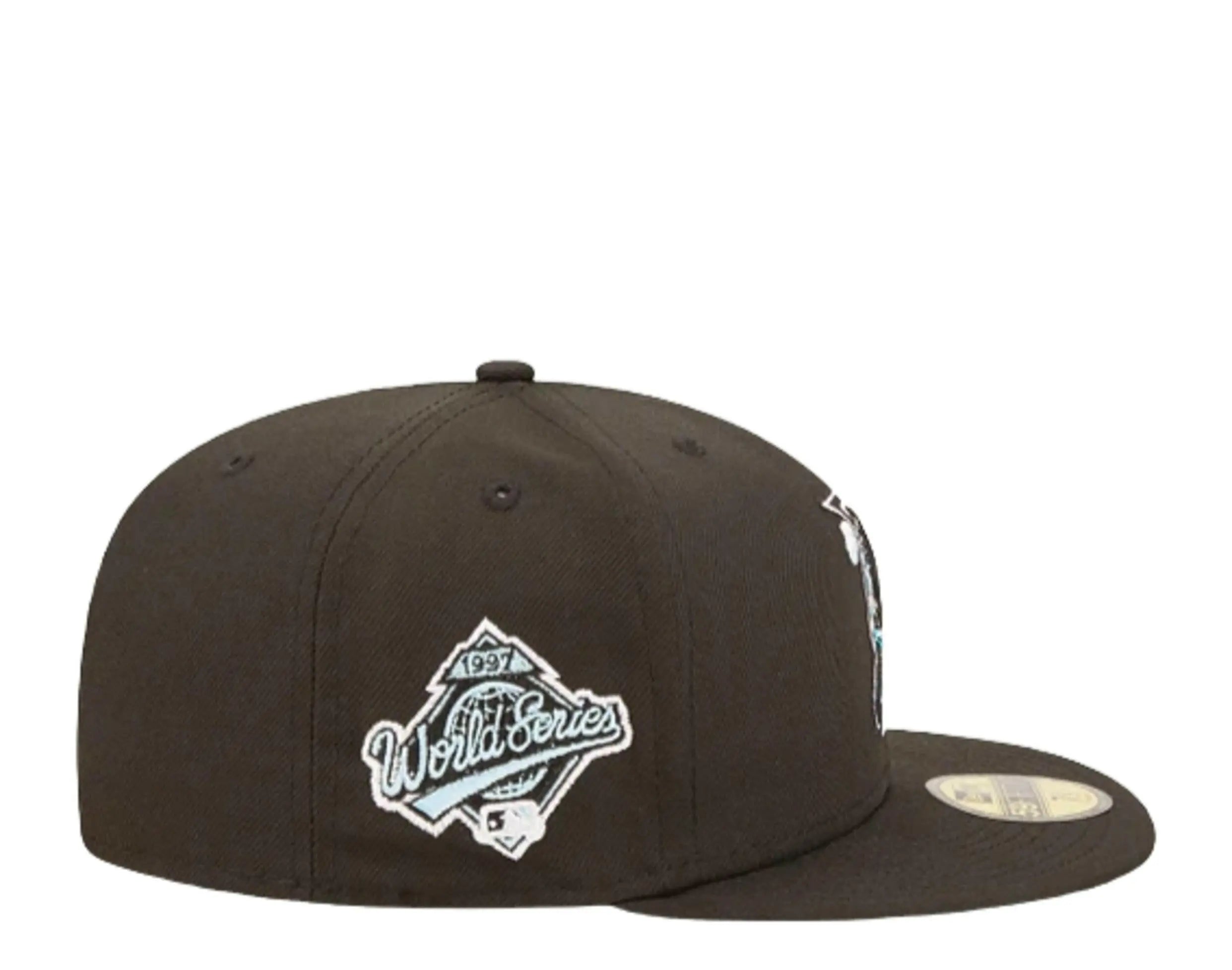 New Era 59Fifty MLB Florida Marlins Comic Cloud Fitted Hat Black