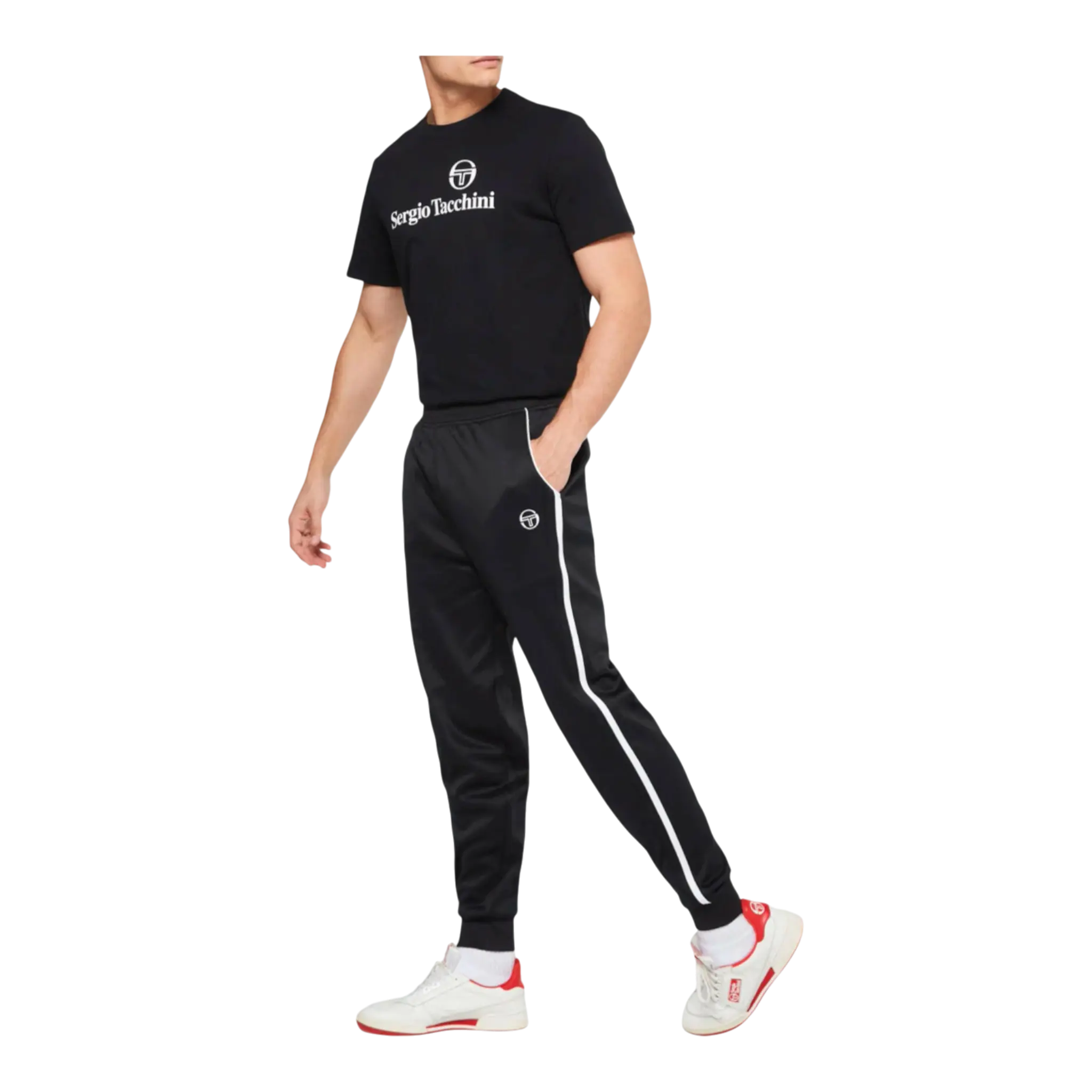 Sergio Tacchini Geo Men Track Pants Anthracite Black