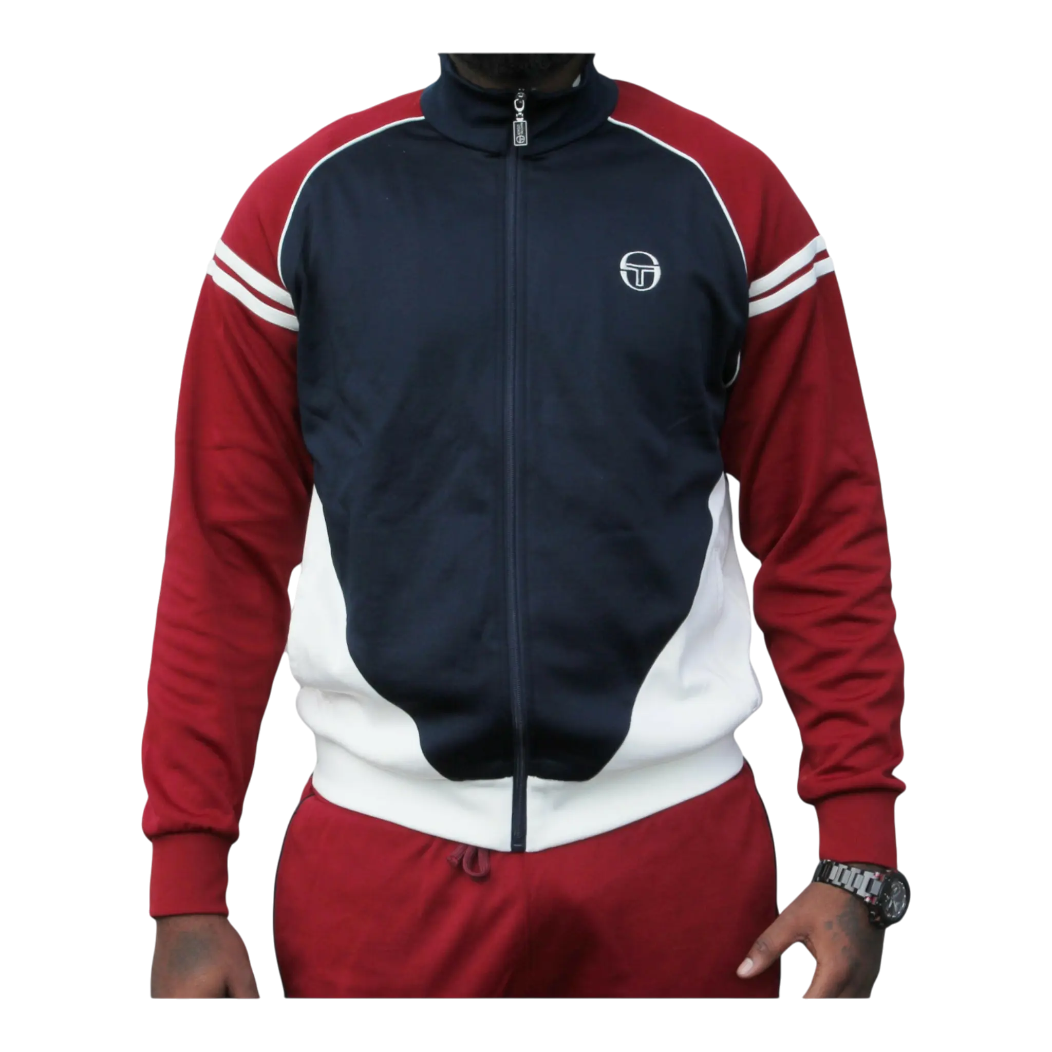 Sergio Tacchini Ascot Archivio Tracktop Men Track Jacket Navy/Merlot