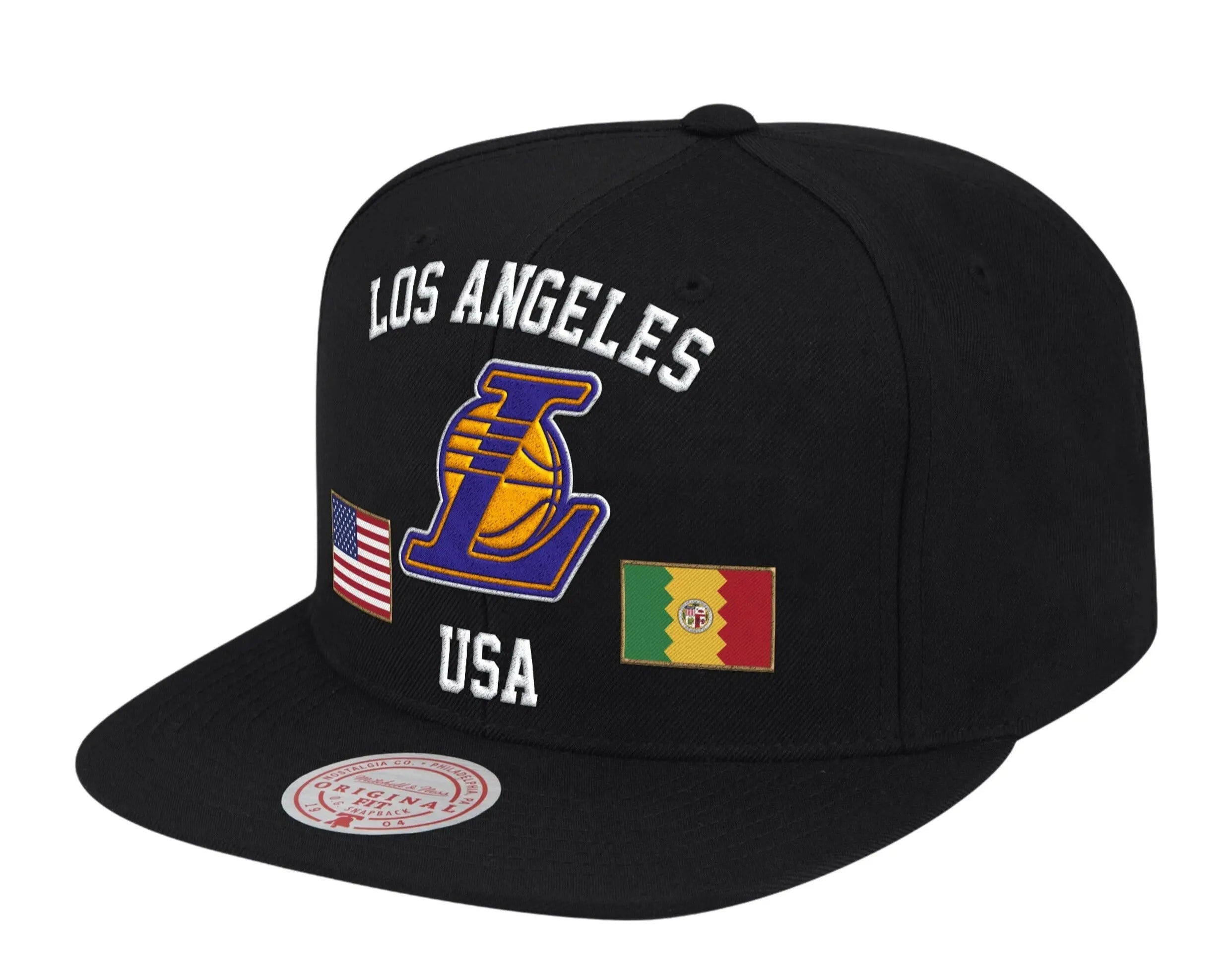 Mitchell & Ness Los Angeles Lakers USA City Pride Men Snapback Hat Black