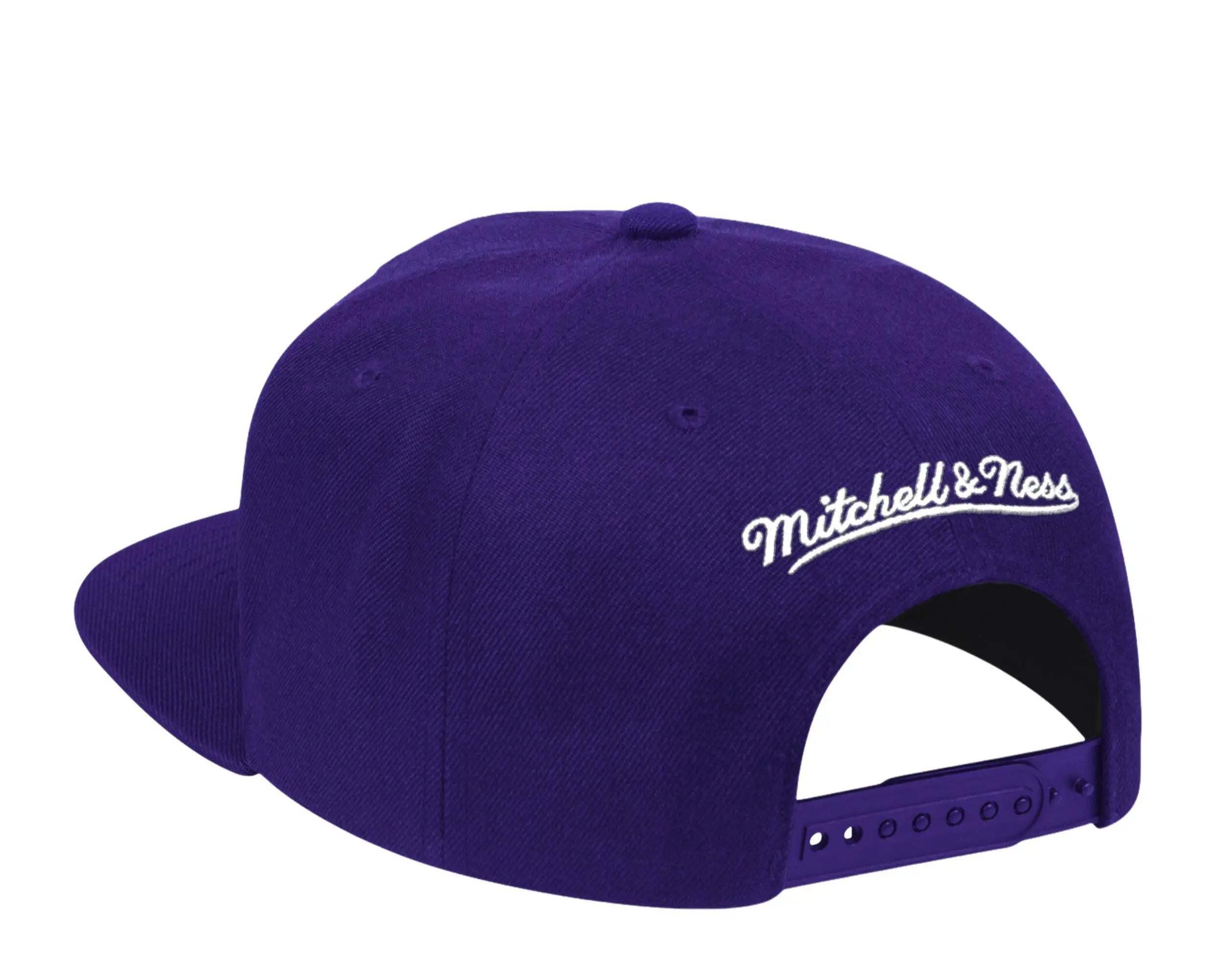 Mitchell & Ness Los Angeles Lakers HWC State Flower Men Snapback Hat Purple