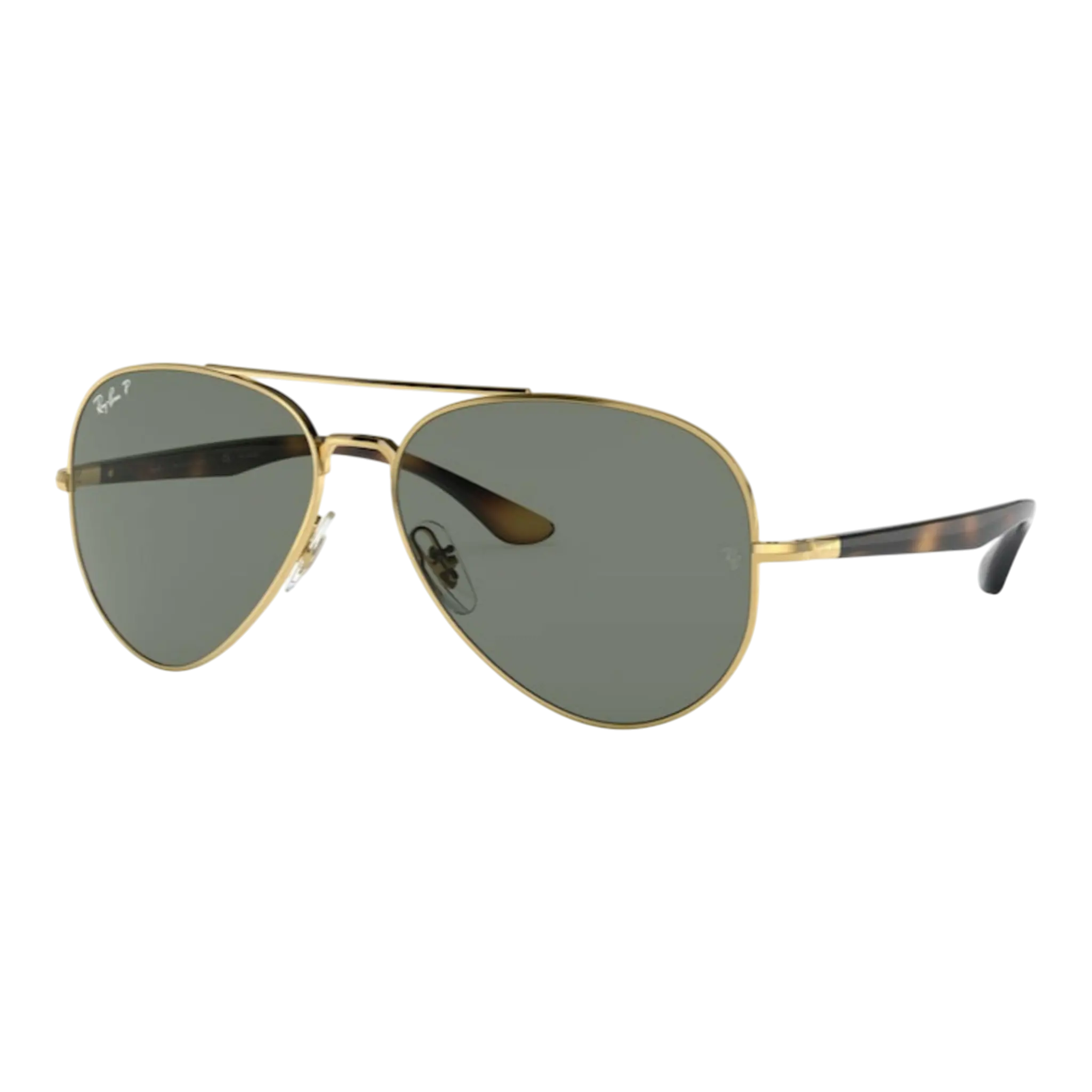 Ray-Ban RB3675 Polarized Aviator Sunglasses Arista Gold/Green Classic G-15