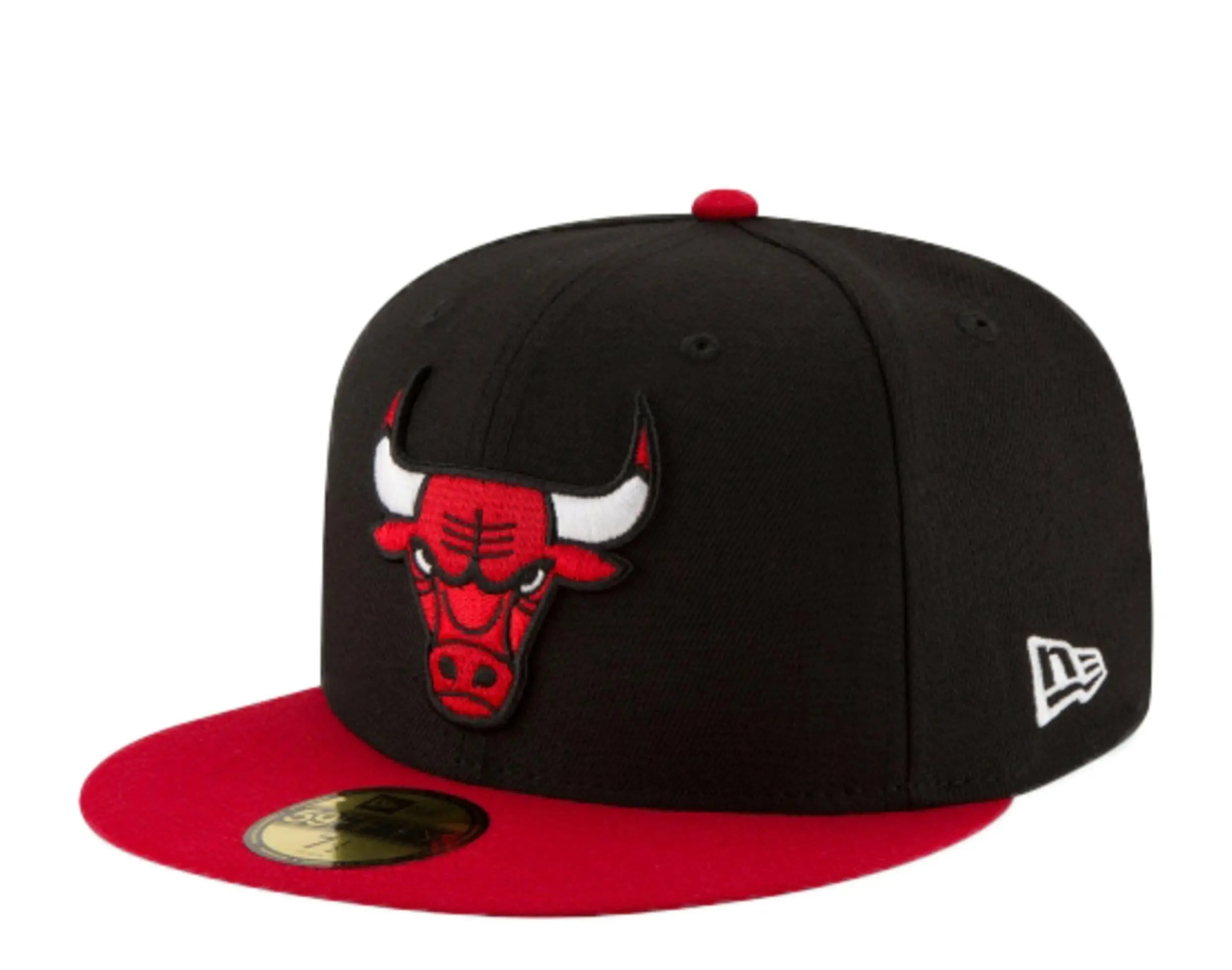New Era Chicago Bulls Alternate 2-Tone Men Fitted Hat Black/Red