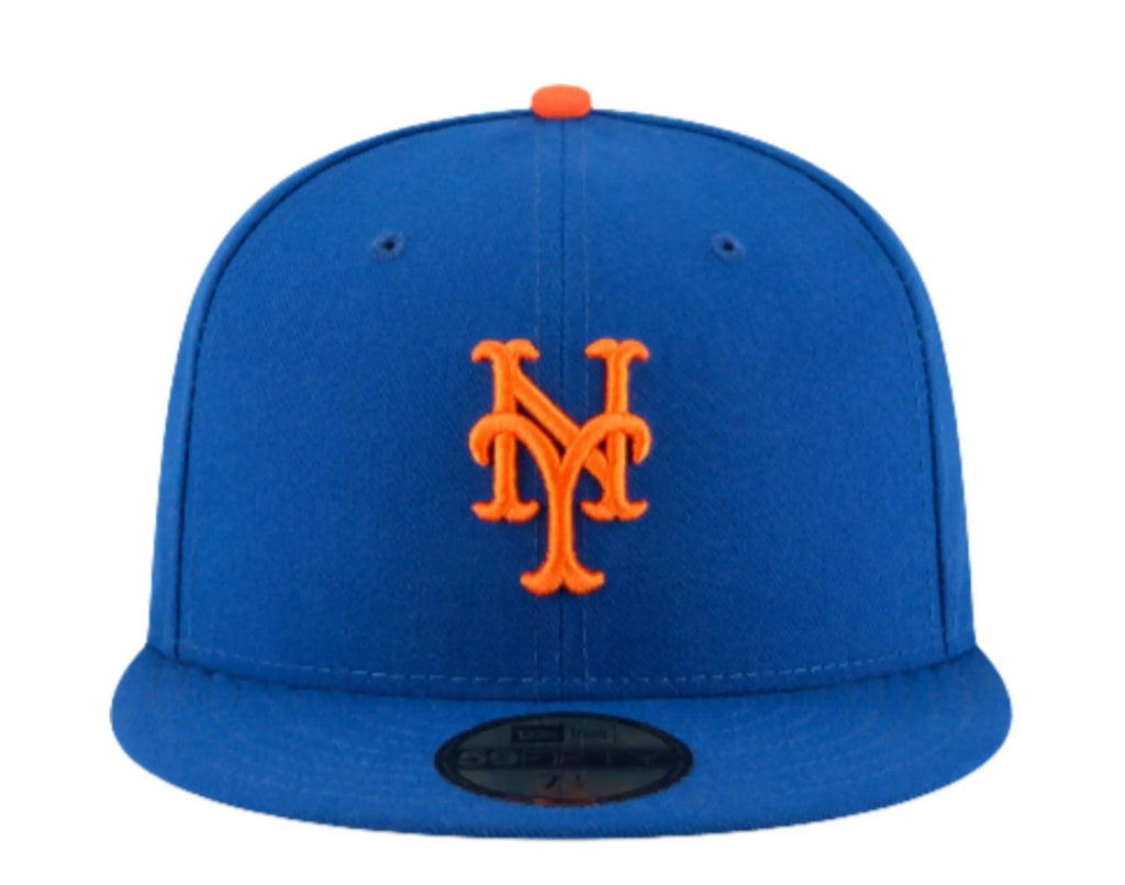 New Era 59Fifty Men New York Mets Authentic Collection Fitted Hat Royal/Orange