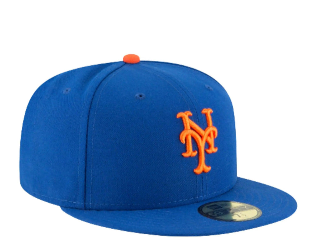 New Era 59Fifty Men New York Mets Authentic Collection Fitted Hat Royal/Orange