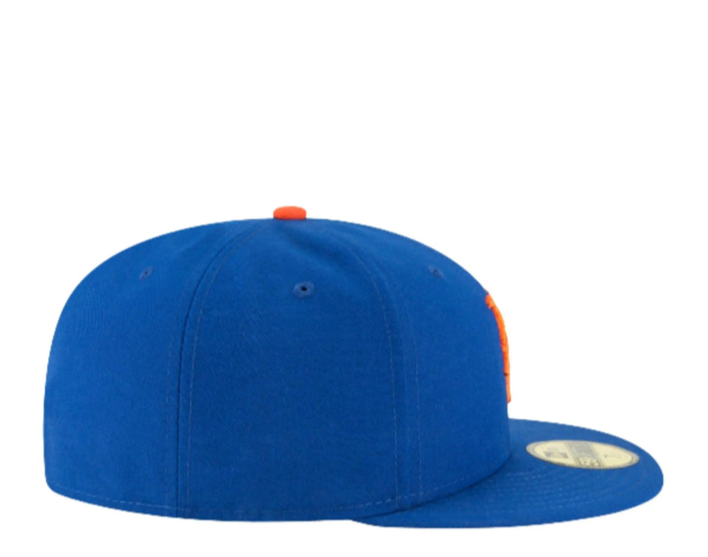 New Era 59Fifty Men New York Mets Authentic Collection Fitted Hat Royal/Orange