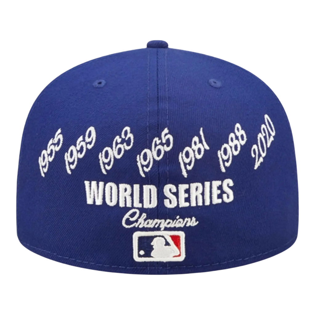 New Era Los Angeles Dodgers Crown Champs WS Fitted Hat Blue Men Fitted Hat