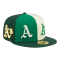 New Era 59Fifty MLB Oakland Athletics Logo Pinwheel Fitted Hat Multi/Green
