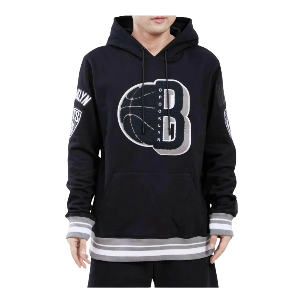 Pro Standard NBA Brooklyn Nets Mash Up Logo P/O Men Hoodie Black