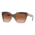 Versace La Greca Women Sunglasses Brown Transparent Gradient Beige
