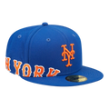 New Era New York Mets Sidesplit Men Fitted Hat Blue