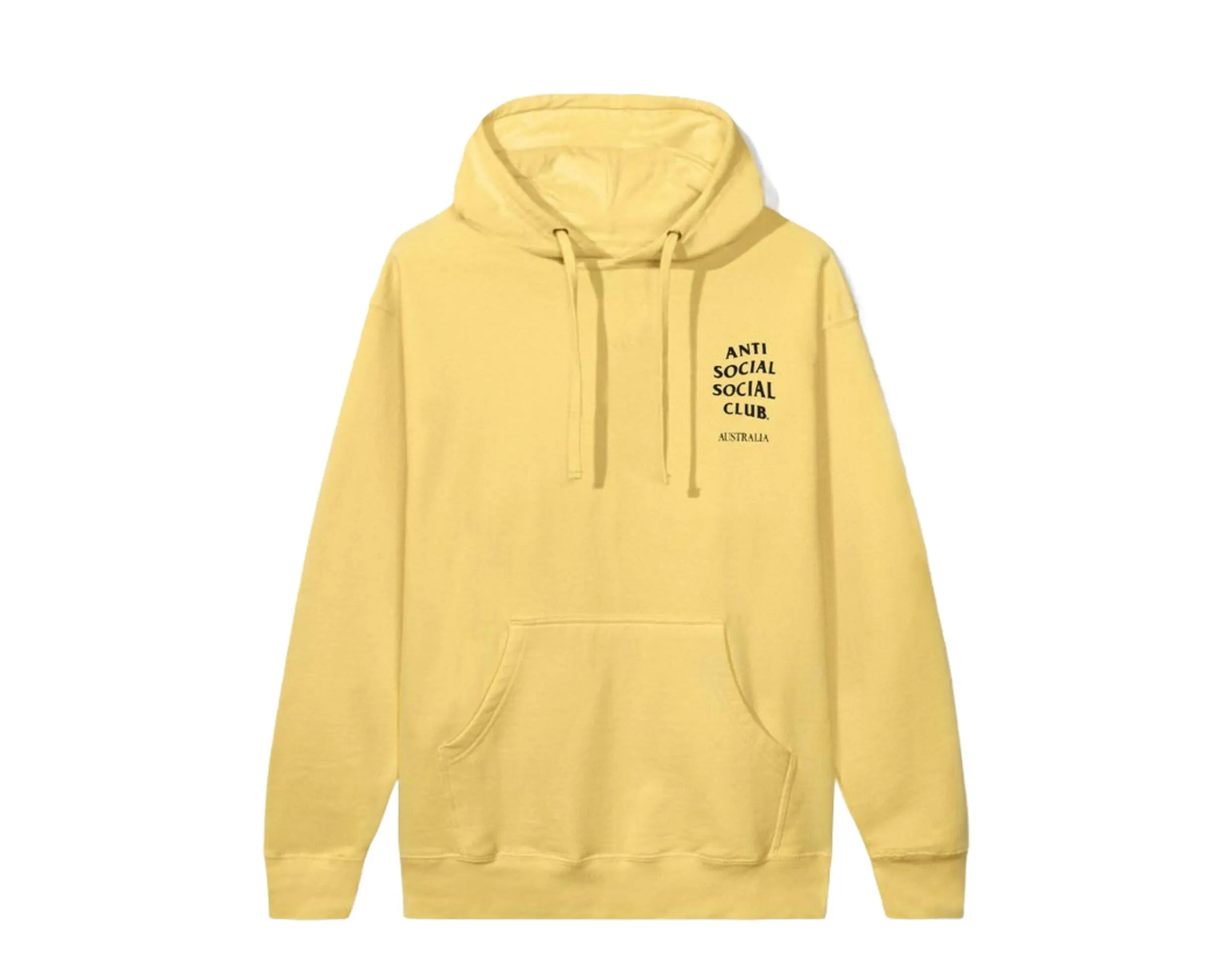 Anti Social Social Club Australia Men Hoodie Yellow
