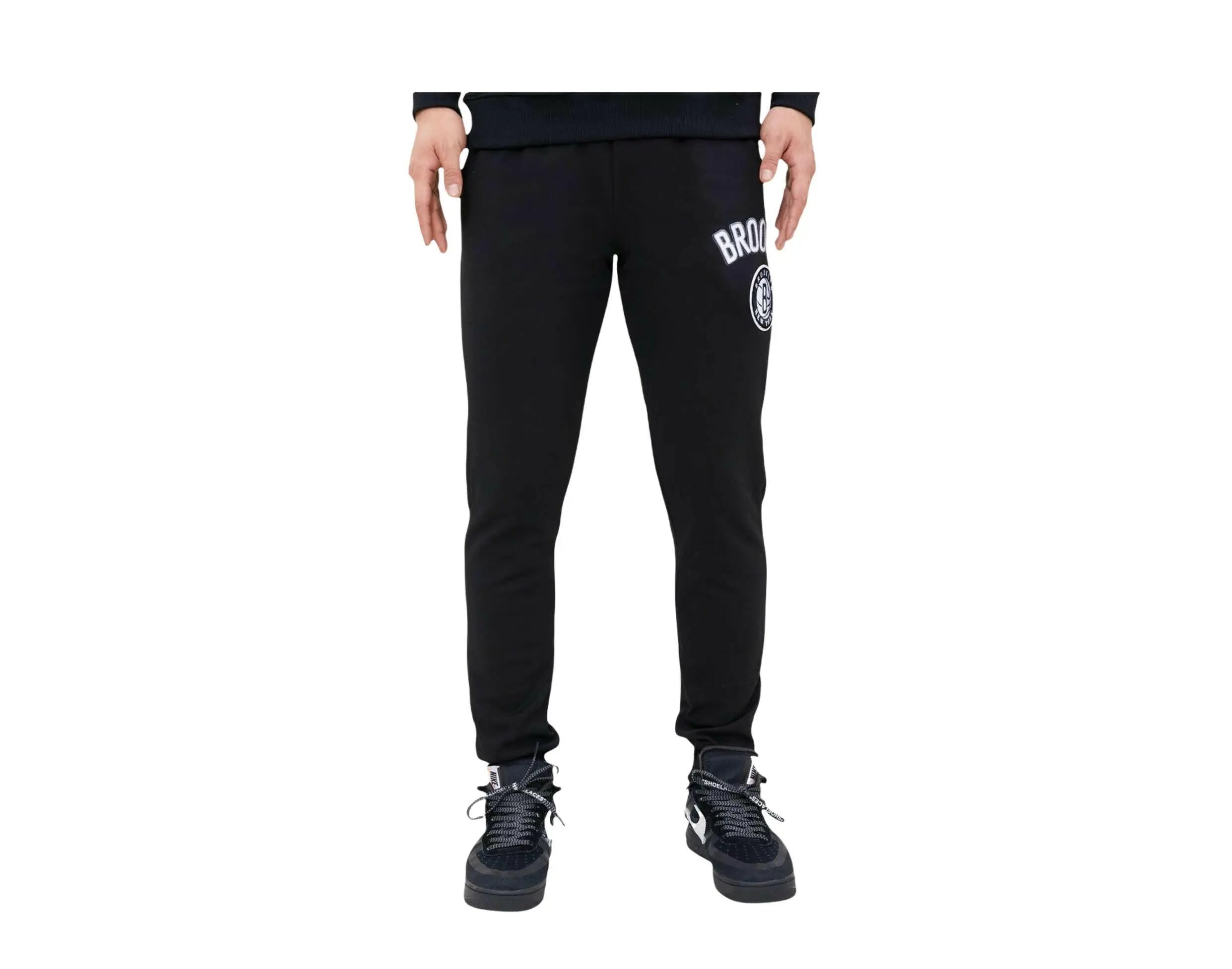 Pro Standard NBA Brooklyn Nets Stacked Logo Men Sweatpants Black