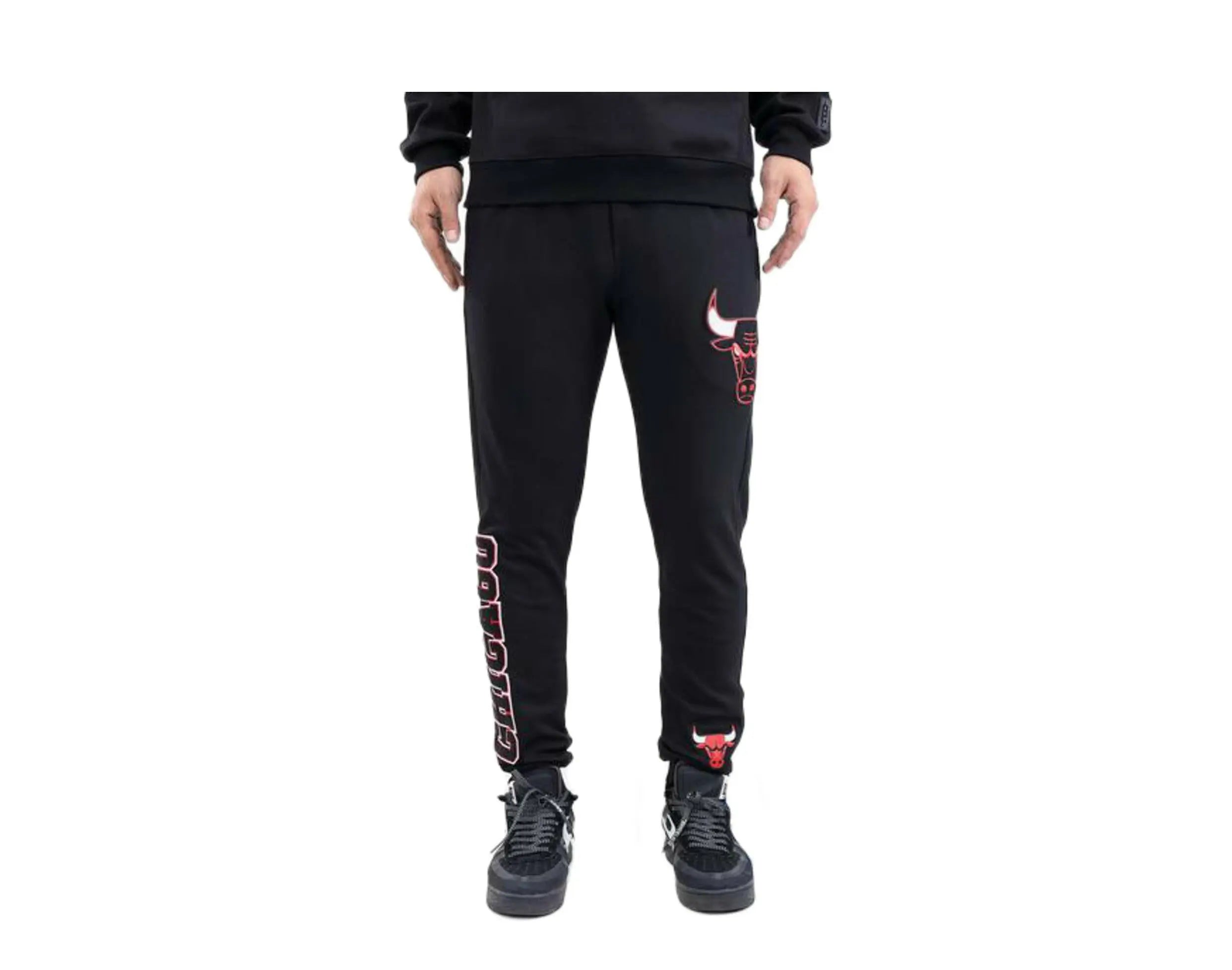 Pro Standard Chicago Bulls Logo Men Joggers Black/Red