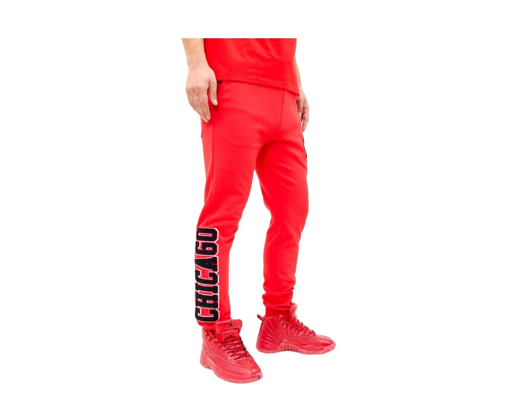 Pro Standard Chicago Bulls Classic Chenille Men Joggers Red