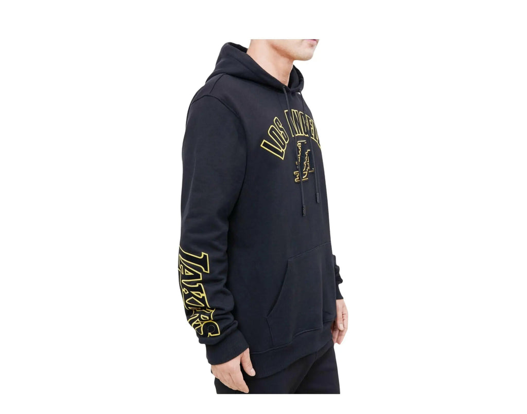 Pro Standard NBA Los Angeles Lakers Stacked Logo Men Hoodie Black